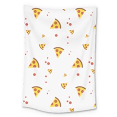 Pizza Pattern Pepperoni Cheese Funny Slices Large Tapestry by genx