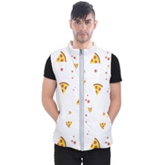 Pizza Pattern Pepperoni Cheese Funny Slices Men s Puffer Vest by genx