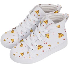 Pizza Pattern Pepperoni Cheese Funny Slices Kids  Hi-top Skate Sneakers by genx