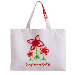 Flowers And Cute Phrase Pencil Drawing Zipper Mini Tote Bag by dflcprintsclothing