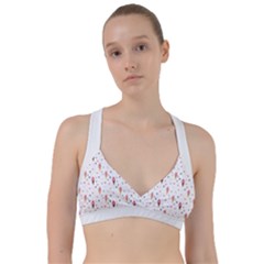 Ice Cream Cones Watercolor With Fruit Berries And Cherries Summer Pattern Sweetheart Sports Bra by genx