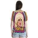 Katya Zamolodchikova Logo V-Neck Flutter Sleeve Top View2