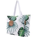 Pineapple Tropical Jungle Giant Green Leaf Watercolor Pattern Simple Shoulder Bag View1