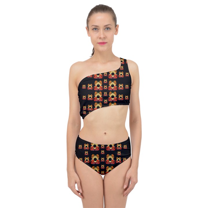 Sweets And  Candy As Decorative Spliced Up Two Piece Swimsuit