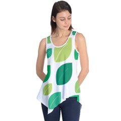 Leaves Green Modern Pattern Naive Retro Leaf Organic Sleeveless Tunic by genx