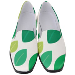 Leaves Green Modern Pattern Naive Retro Leaf Organic Women s Classic Loafer Heels by genx