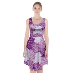 Purple Dahlias Design Racerback Midi Dress by WensdaiAmbrose