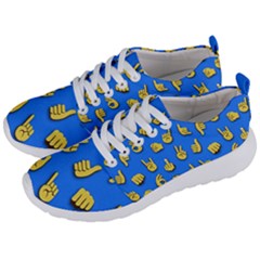 Emojis Hands Fingers Background Men s Lightweight Sports Shoes by Pakrebo