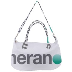 Theranos Logo Removal Strap Handbag by milliahood