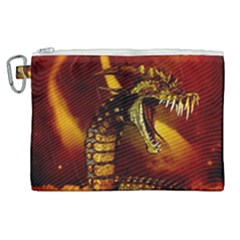 Awesome Dinosaur, Konda In The Night Canvas Cosmetic Bag (xl) by FantasyWorld7