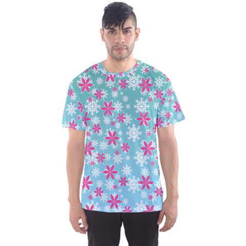 Background Frozen Fever Men s Sports Mesh Tee by HermanTelo