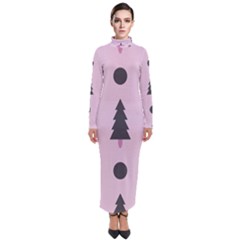 Christmas Tree Fir Den Turtleneck Maxi Dress by HermanTelo