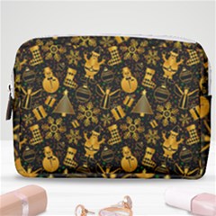 Christmas Background Gold Make Up Pouch (medium) by HermanTelo