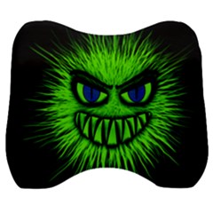 Monster Green Evil Common Velour Head Support Cushion by HermanTelo