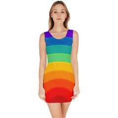 Rainbow Background Colorful Bodycon Dress by HermanTelo