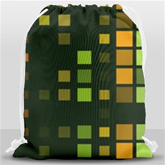 Abstract Plaid Drawstring Bag (large) by HermanTelo