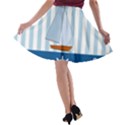 Yacht Boat Nautical Ship A-line Skater Skirt View2