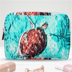 Tortoise Marine Animal Shell Sea Make Up Pouch (medium) by HermanTelo