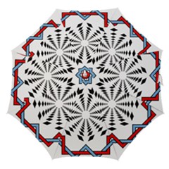 Star Illusion Mandala Straight Umbrellas by HermanTelo