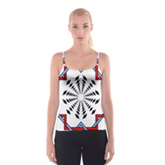 Star Illusion Mandala Spaghetti Strap Top by HermanTelo