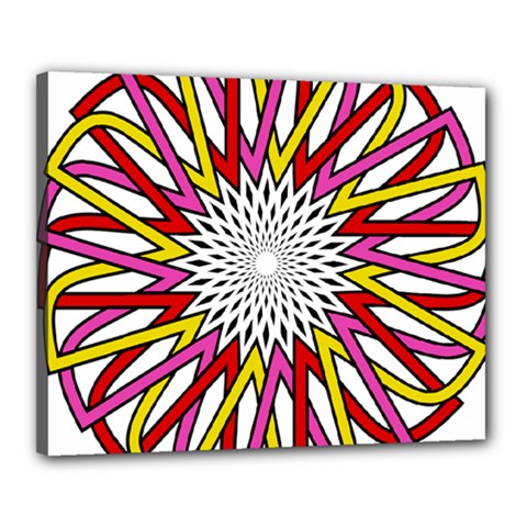 Sun Abstract Mandala Canvas 20  X 16  (stretched) by HermanTelo