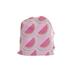 Melons Pattern Food Fruits Melon Drawstring Pouch (medium) by Pakrebo