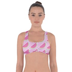 Melons Pattern Food Fruits Melon Got No Strings Sports Bra by Pakrebo