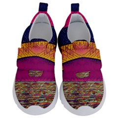 Abstract Sunrise Ocean Sunset Sky Kids  Velcro No Lace Shoes by Pakrebo