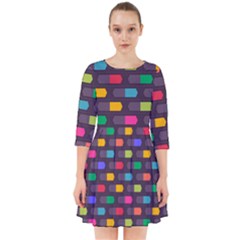 Background Colorful Geometric Smock Dress by HermanTelo