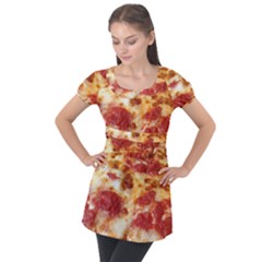 Pizza Puff Sleeve Tunic Top by TheAmericanDream