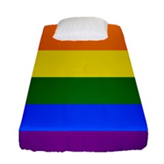 Lgbt Rainbow Pride Flag Fitted Sheet (single Size) by lgbtnation