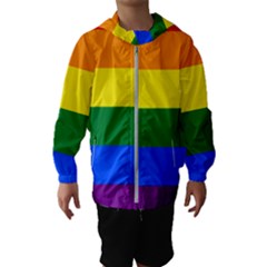 Lgbt Rainbow Pride Flag Kids  Hooded Windbreaker by lgbtnation