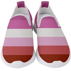 Lesbian Pride Flag Kids  Slip On Sneakers by lgbtnation