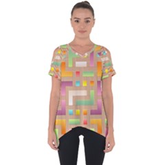 Abstract Background Colorful Cut Out Side Drop Tee by HermanTelo