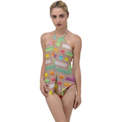 Abstract Background Colorful Go With The Flow One Piece Swimsuit by HermanTelo