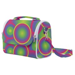 Background Colourful Circles Satchel Shoulder Bag by HermanTelo