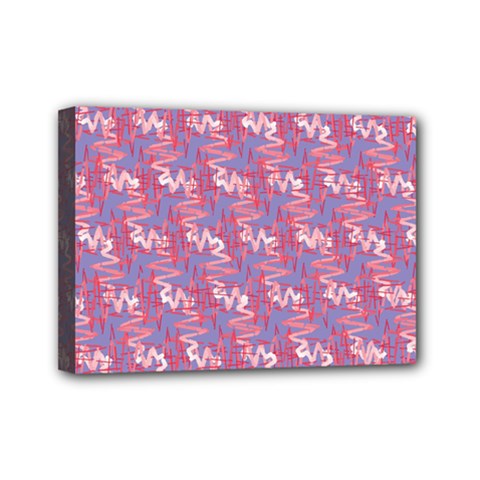 Pattern Abstract Squiggles Gliftex Mini Canvas 7  X 5  (stretched) by HermanTelo