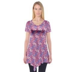 Pattern Abstract Squiggles Gliftex Short Sleeve Tunic  by HermanTelo