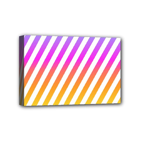 Abstract Lines Mockup Oblique Mini Canvas 6  X 4  (stretched) by HermanTelo