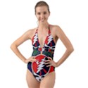 Grateful Dead Halter Cut-Out One Piece Swimsuit View1