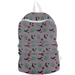 Halloween Witch Pattern Grey Foldable Lightweight Backpack by snowwhitegirl