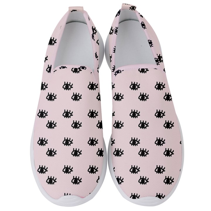 Pink Eyes Men s Slip On Sneakers