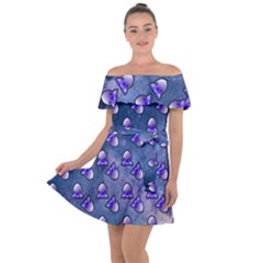 Kawaii Space Rocket Pattern Off Shoulder Velour Dress by snowwhitegirl