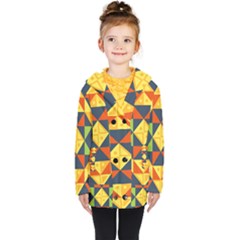 Background Geometric Color Plaid Kids  Double Breasted Button Coat by Mariart