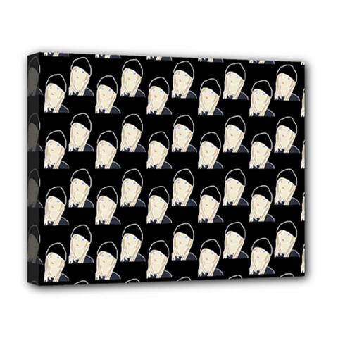 Beanie Boy Pattern Deluxe Canvas 20  X 16  (stretched) by snowwhitegirl