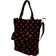 Retro Black Cherries Shoulder Tote Bag by snowwhitegirl