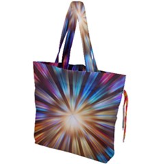 Background Spiral Abstract Drawstring Tote Bag by HermanTelo