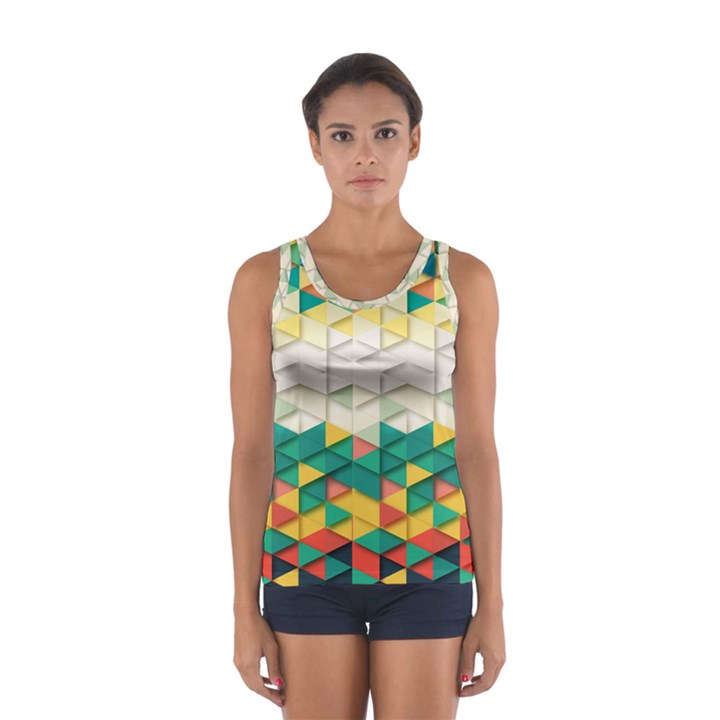 Background Triangle Sport Tank Top 