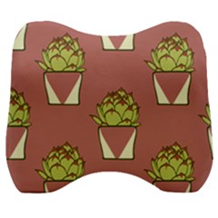 Cactus Pattern Background Texture Velour Head Support Cushion by HermanTelo