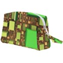 Blocks Cubes Green Wristlet Pouch Bag (Large) View2